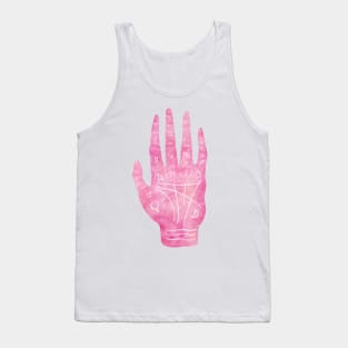 Palm Reading Chart - Pink Tank Top